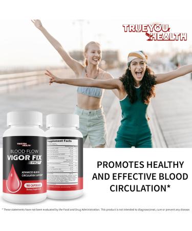 Blood Flow Vigor Fix Pro - Our Best Blood Flow Supplement for Men - Poor Circulation Supplements - Blood Circulation Supplements for Men to Increase Blood Flow - Healthy Blood Flow - Men Blood Flow - Buy Online on GoSupps.com