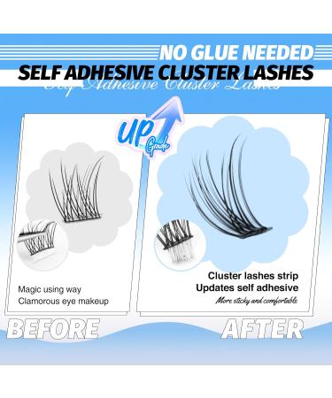 Self Adhesive Lash Clusters | Natural C Curl Eyelash Clusters | No Glue Reusable | Pre Glued Extensions with Tweezers | Shop Internationally - Buy Online on GoSupps.com