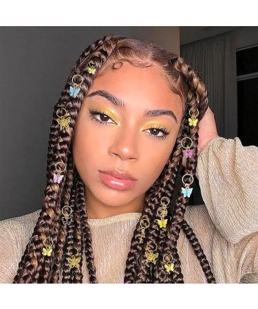 NAISKA 20Pcs Gold Butterfly Hair Braid Dreadlock Clips - Colorful Charms & African Beads Jewelry for Women - Buy Online on GoSupps.com