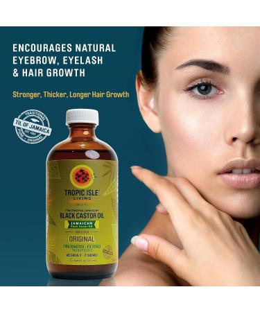 Jamaican Black Castor Oil 8oz (Pack of 2) | Rich in Vitamins & Minerals | Hair Growth, Skin Conditioning, Eyebrows, Eyelashes, Scalp & Nail Care | Organic, All-Natural Formula - Buy Online on GoSupps.com