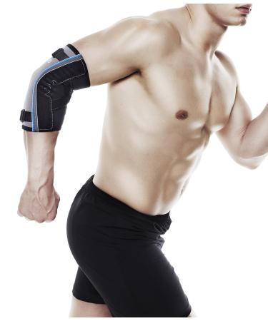 Rehband Hyper-X Elbow Support - Grey & Black (X-Large) | International Shipping Available - Buy Online on GoSupps.com
