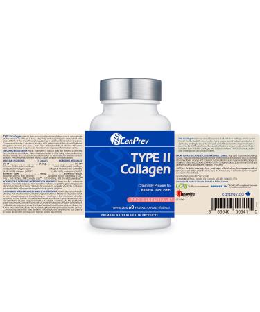 CanPrev - TYPE II Collagen Enhanced Formula for Joint Support 60 Capsules High Potency Collagen Peptides for Women & Men Non-GMO Supplements for Skin & Connective Tissue Nourishment - Buy Online on GoSupps.com