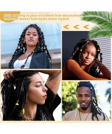 314 Pieces Women's Hairdressing Jewelry - Aluminum & Gold Accessories for Braids Dreadlocks Rings Cuffs & Charms - Buy Online on GoSupps.com