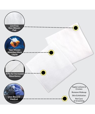 Ever Ready Non-Woven Sponges 4x4 4-Ply - 800 Count (4 Packs of 200) | Wound Care and Skin Care - Buy Online on GoSupps.com