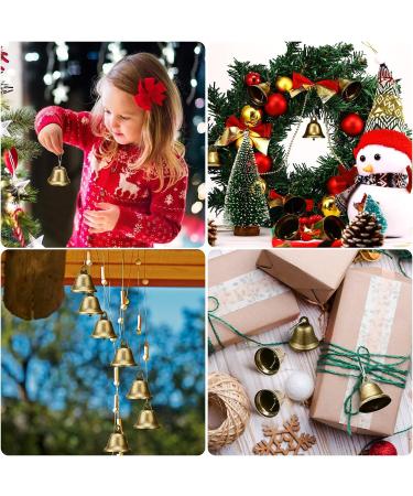 100-Piece Vintage Bronze Jingle Bells with Hooks - 1.5 x 1.57 Inch for Christmas Crafts, Wind Chimes, Wedding Decor & More - Buy Online on GoSupps.com