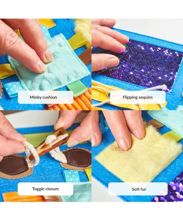 Calming Fidget Blanket for Dementia and Seniors - Sensory Aid for Alzheimer's, Asperger's, Autism & Anxiety - Buy Online on GoSupps.com