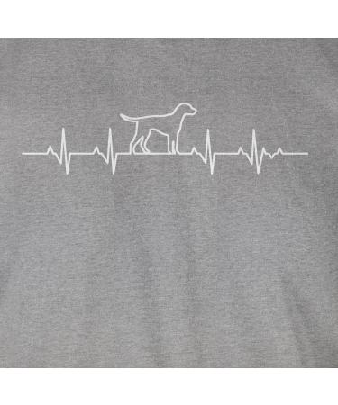 Shirtracer Women's Dog Owner Gift - Heartbeat Dog 03 T-Shirt in Grey Mottled - Perfect for Dog Lovers - Buy Online on GoSupps.com