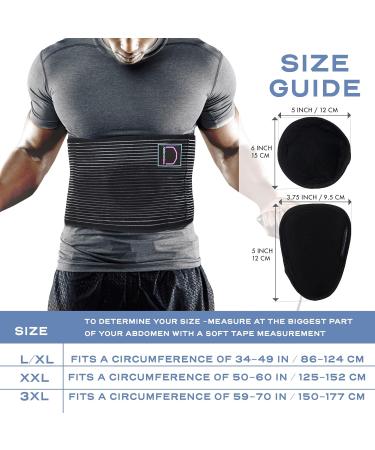 Plus Size Umbilical Hernia Belt for Men & Women | Adjustable Hernia Support with 2 Compression Pads | 2XL/XXL (50-60 IN - Buy Online on GoSupps.com