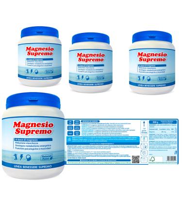 MAGNESIUM SUPREMO 4 x 300g Packs Natural Stress Reliever Chronic Fatigue Headache Nervous System