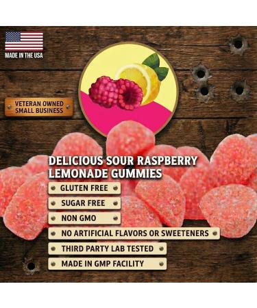 Outlaw Formulas Creatine Gummies 5g Sugar Free Creatine Monohydrate Sour Raspberry Lemonade 30 Servings Third Party Lab Tested Made in USA for Muscle Strength and Recovery - Buy Online on GoSupps.com