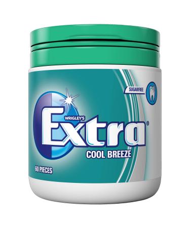 Wrigley's Extra Chewing Gum Bottle Sugar Free Cool Breeze Flavour 60 Pieces Cool Breeze 60 Count (Pack of 1)