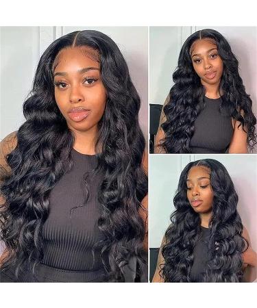 26 Inch Body Wave Lace Front Human Hair Wig | Pre Plucked 180% Density | Black Brazilian Virgin Hair | HD Lace Front | Glueless & Baby Hair | Bleached Knots - Buy Online on GoSupps.com