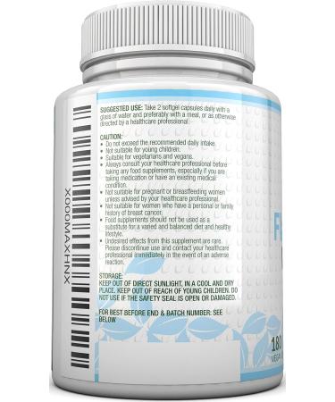 Flaxseed Oil 1000mg Vegan - 180 Cold Pressed Vegan Softgel Capsules - Rich in Omega 3 6 9-3 Month Supply - Made in The UK by Nu U Nutrition - Buy Online on GoSupps.com