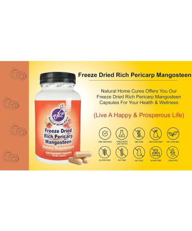 Natural Home Cures Mangosteen Pericarp Capsules 800mg, High ORAC 56+ Xanthones - 120 Veggie Capsules - Buy Online on GoSupps.com