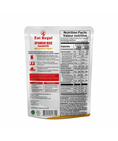 Regal Spanish Style Rice in Tray | Ready to Eat in 90 Seconds | Microwavable | Nutritious & Delicious | 8.8oz (Pack of 8) - Buy Online on GoSupps.com