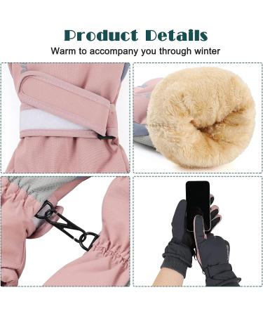 Winter Ski Gloves for Women Waterproof Winter Gloves Touchscreen Snow Gloves One Size Black - Buy Online on GoSupps.com