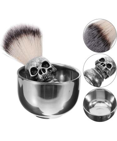 Minkissy Stainless Steel Shaving Bowl & Brush Set - Stylish Wide Mouth Shaving Set for Men | Premium Grooming Essentials - Buy Online on GoSupps.com
