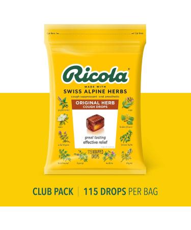 Ricola Original Herb Club Bag 115ct - Natural Swiss Herb Drops - Buy Online on GoSupps.com