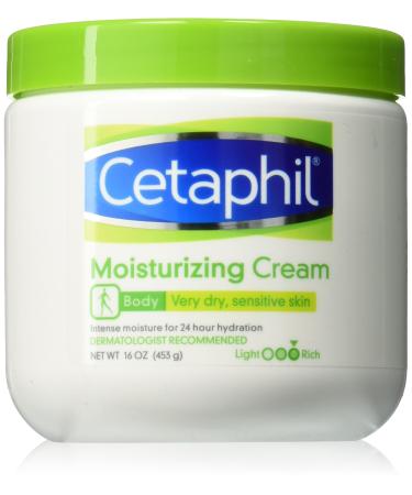 Cetaphil Moisturizing Cream for Very Dry/Sensitive Skin Fragrance Free 16 Ounce