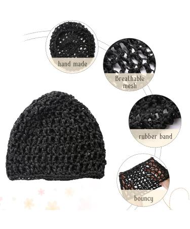 Black Mesh Crochet Hair Net Snood for Women - Sleep Cap & Hair Accessory - Buy Online on GoSupps.com