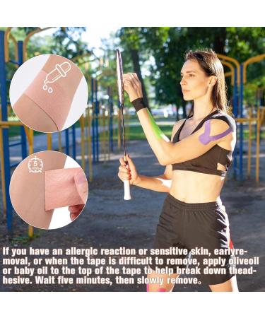 Precut Kinesiology Tape Roll - 3 Original Cotton Rolls for Pain Relief & Recovery | Athletic Muscle & Belly Lift Tape for Wrist Support - Buy Online on GoSupps.com