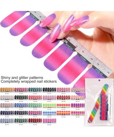 Nail Sticker Nail Strips Easy To Use Shiny Avantgarde Design for Home for Salons - Buy Online on GoSupps.com