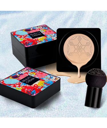 PICKX Mushroom Head Air Cushion BB Cream Concealer Lasting Nude Makeup Moisturizing Brightening Pigment CC Liquid Foundation Even Skin Tone Makeup Base Primer (C-lvory) - Buy Online on GoSupps.com
