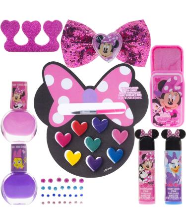 Disney Minnie Mouse Townley Girl Backpack Cosmetics Set - Lip Gloss, Hair Bows, Nail Polish, and More - Buy Online on GoSupps.com