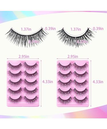 ANCIRS 20pcs Diamond False Eyelashes - Natural Rhinestone Decorative Faux Mink Lashes for Makeup, Valentines, Halloween, New Year, Cosplay Party & Stage Decor - 2 Boxes Included - Buy Online on GoSupps.com