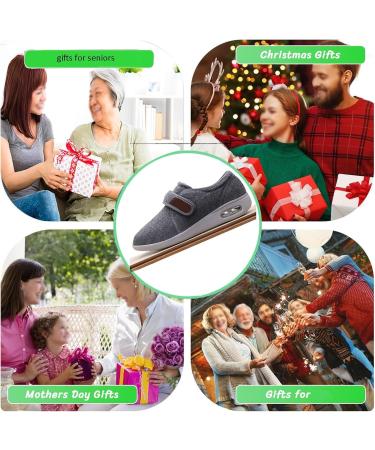 Women s Diabetic Edema Shoes - Winter Thermal Fleece Adjustable Lightweight Walking Shoes for Elderly | Best Gift for Mother s Day or Birthdays - Size 12.5 B Gray - Buy Online on GoSupps.com