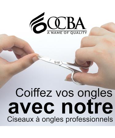 OCBA Professional Stainless Steel Curved Blade Cuticle Nail Scissor for Thick Toenails - Men and Women - Ideal for Manicure, Pedicure, Eyebrows, Nose Hair, and Beard - Buy Online on GoSupps.com