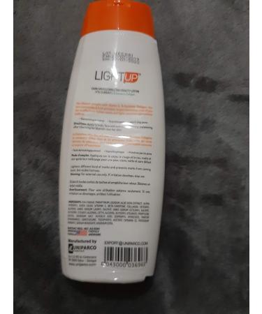 LIGHTUP Dark Spots Correcting beauty lotion with Vitamin C B Carotene Collagen 400ML - Buy Online on GoSupps.com