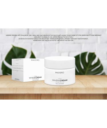 MAVERO Cosmetics Mavero WHERECREAM Hyaluron face cream with urea & Q10 face cream dry skin moisturizing face care antiwrinkle cream moisturizer face skin cream - Buy Online on GoSupps.com