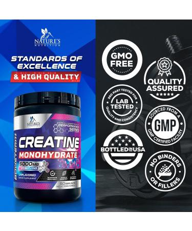 Micronized Creatine Monohydrate Powder - Unflavored 5000mg - Keto Friendly Amino Acid Supplement for Muscle Building - 60 Servings - Buy Online on GoSupps.com