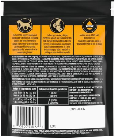 Purina Pro Plan Veterinary Supplements Dog Supplement Joint Care Small/Medium Canine Joint Support - 75 g Pouch (1 Pack) - Buy Online on GoSupps.com
