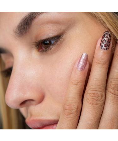 Avoa Beauty Nail Film - Cat Calling | Glitter Red & Pink Leopard Nail Art Design | 16 Long-Lasting Self-Adhesive Nail Wraps for Stunning Manicures - Buy Online on GoSupps.com