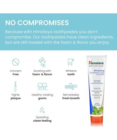Himalaya Botanique Whitening Toothpaste - Simply Peppermint 5.29 oz (150 g) | Natural Dental Care - Buy Online on GoSupps.com