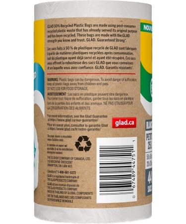 Glad White Garbage Bags - Small 25 Litres - Made using 50% Recycled Plastic 44 Trash Bags - Buy Online on GoSupps.com