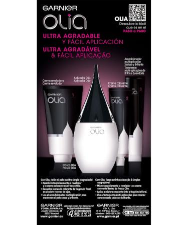 Garnier Olia Permanent Hair Color 5.5 Mahogany - Ammonia-Free Pleasant Aroma & Natural Floral Oils - 1 Pack - Buy Online on GoSupps.com