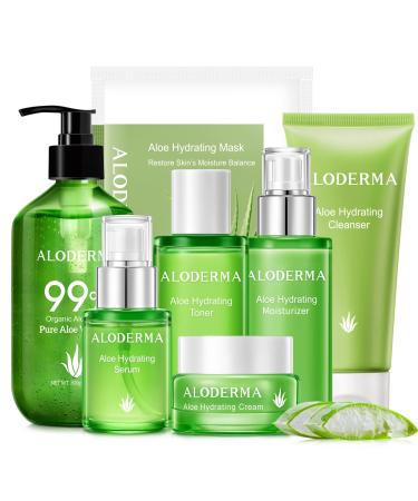 Aloderma Luxury Aloe Hydrating Set 7-Piece Set