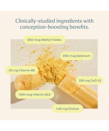 BOND Conception Boost Fertility Supplement for Women Trying to Conceive Prenatal Vitamins & Fertility Support with Methyl Folate CoQ10 & Probiotics to Enhance Conception & Egg Quality - Buy Online on GoSupps.com