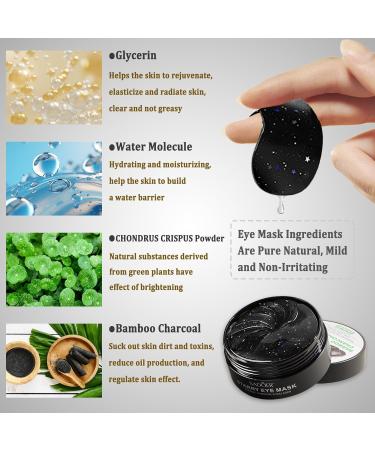 Collagen Under Eye Patches - Dark Circles & Puffy Eyes Treatment - 30 Pairs (Bamboo Charcoal) - Buy Online on GoSupps.com