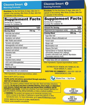 CleanseSmart Advanced Cleanse 2-Part Formula - 120 Capsules - Buy Online on GoSupps.com