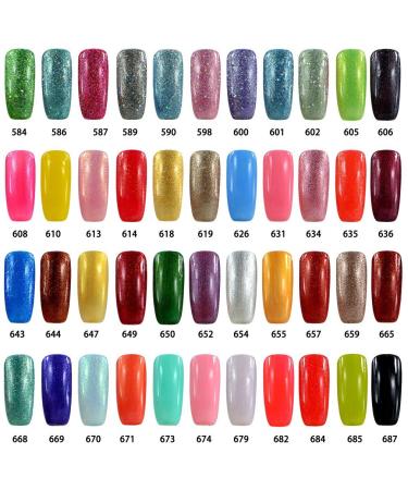 Vishine Shellac Gel Nail Polish Set - 8ml UV LED Soak Off 6 Colors #025 - International Shipping - Buy Online on GoSupps.com