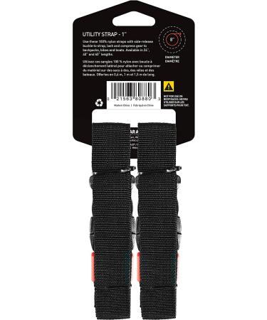 GEAR AID Utility Straps with Side-Release Buckle  Secure and Compress Camping  Biking  Hunting  Boating Gear  Multiple Sizes 2 Straps 1" x 24" - Buy Online on GoSupps.com