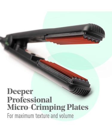 MINT Professional Series 1 Inch Hair Crimper Iron | Deeper Ceramic Plates for Fast Crimps - Maximum Volume and Root Lift - Dual-Voltage Travel-Ready - Buy Online on GoSupps.com