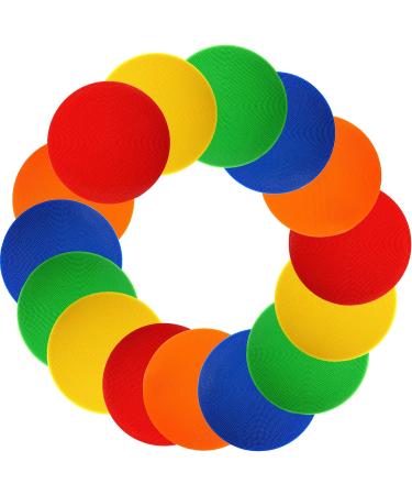 Okllen 15 Pack Poly Vinyl Spot Markers 9 Inch - Non-Slip Rubber Agility Dots for Training Exercise - 5 Colors - Buy Online on GoSupps.com