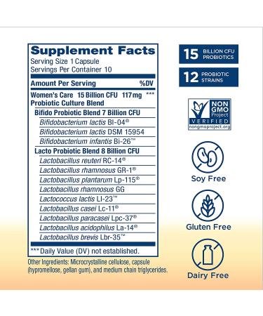 Renew Life Women's Care Probiotic - Ultimate Flora 15 Billion CFU - 60 Veg Capsules - Buy Online on GoSupps.com