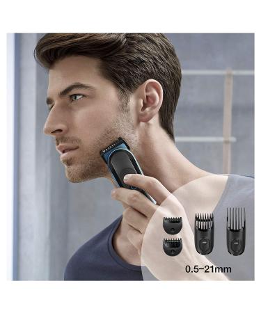 Braun MGK3980 9-in-1 Hair Clippers for Men - Beard, Ear & Nose Trimmer, Body Grooming Kit with Gillette ProGlide Razor - Cordless & Rechargeable - Black/Blue (9 Piece Set) - Buy Online on GoSupps.com