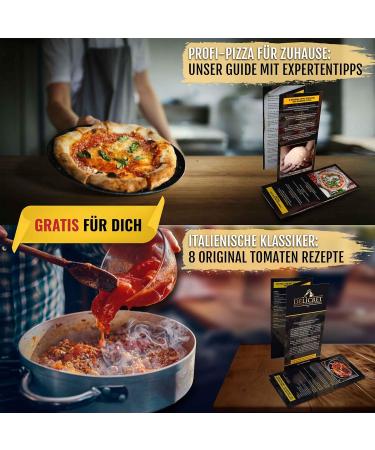 Buy Delicret 12x 400g Strianese San Marzano Tomatoes DOP | Whole Peeled Pizza Tomatoes & Authentic Neapolitan Pizza Recipes - International Shipping Available - Buy Online on GoSupps.com